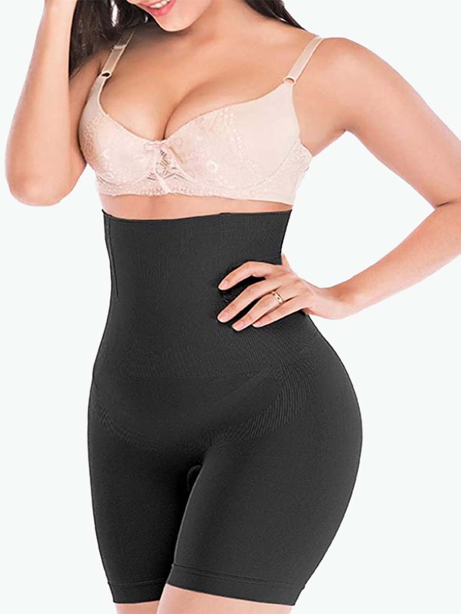 YWDJ Shorts for Women High Waisted Lace Mid Waisted Body Shaper Shorts  Safety Pants Shapewear Tummy Control Black L 